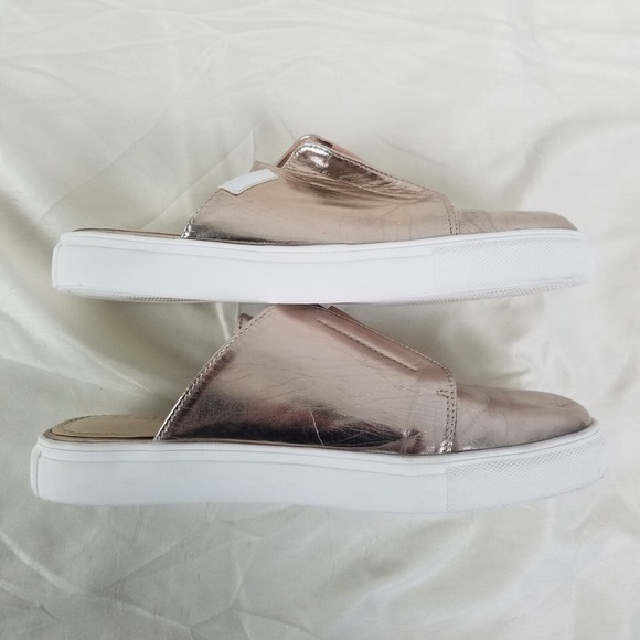 Rohb Shoes Womens 7.5 Champaign Rose Gold Slip On Flats Closed Round Toe - Picture 6 of 12
